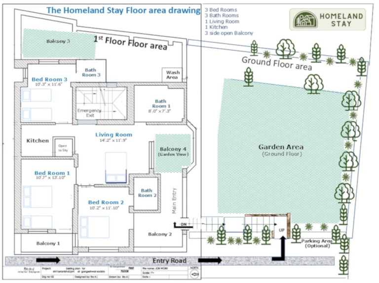 Homeland Stay First Floor Layout Plan Maninagar