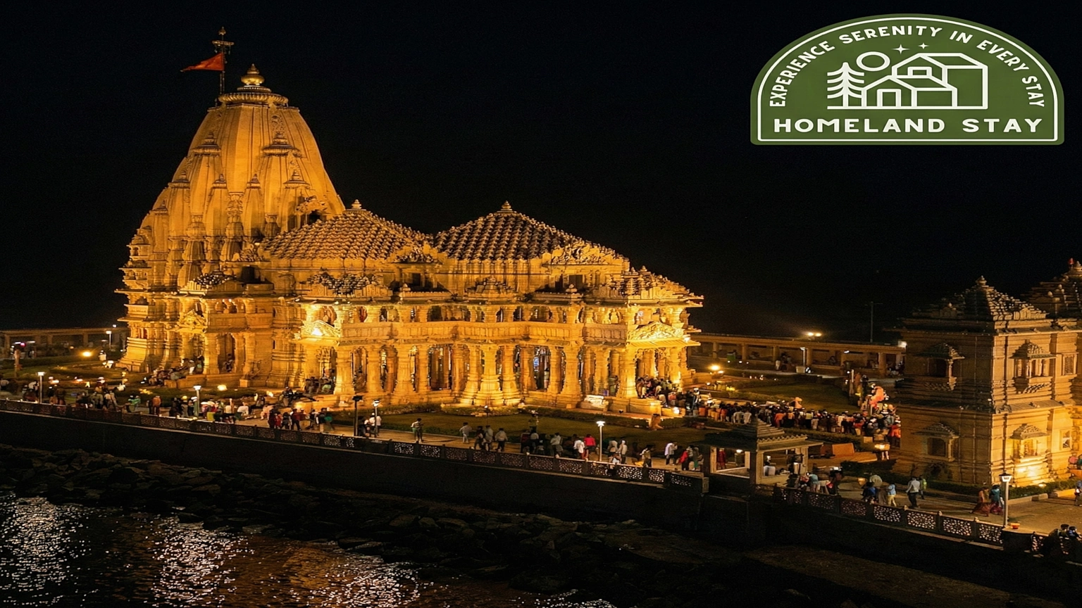 Somnath Temple View at Night